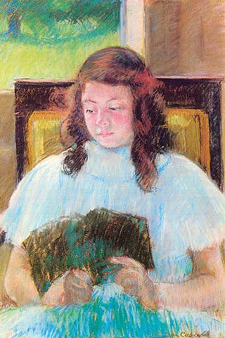 Young girl reading